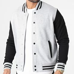 De gros 🤩 Veste Teddy 497 Gris Chiné Noir de MTX 😍