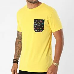 Vente flash 🌟 Tee 👕 Shirt Poche TM06744 Jaune de MTX 😍