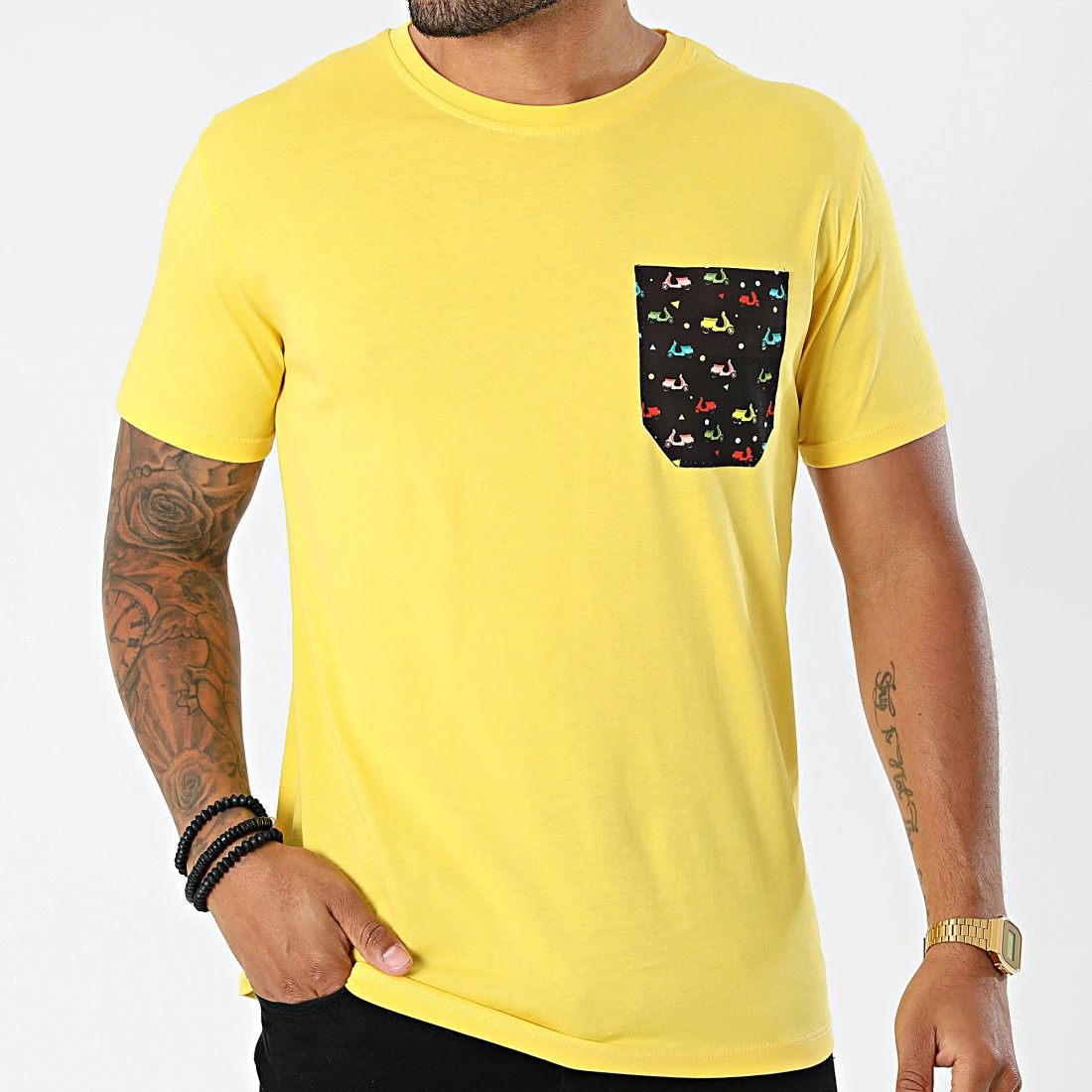 Vente flash 🌟 Tee 👕 Shirt Poche TM06744 Jaune de MTX 😍 – Image 3