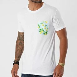 Remise 🎁 Tee 👚 Shirt Poche TM06743 Blanc de MTX ✔️