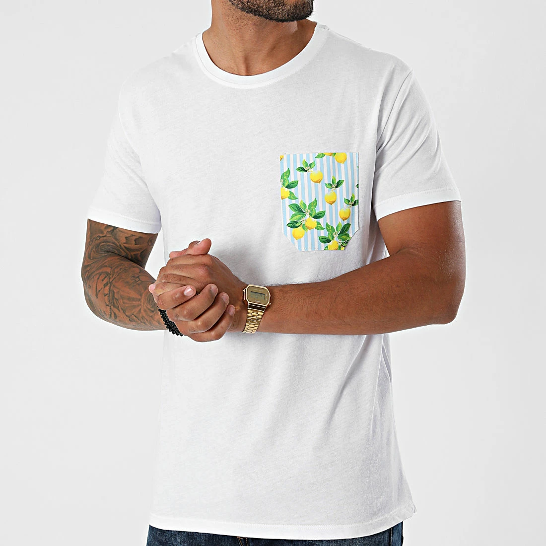 Remise 🎁 Tee 👚 Shirt Poche TM06743 Blanc de MTX ✔️ – Image 3