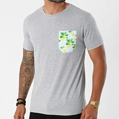 Sortie 🔔 Tee 👚 Shirt Poche TM06743 Gris Chiné de MTX 👏