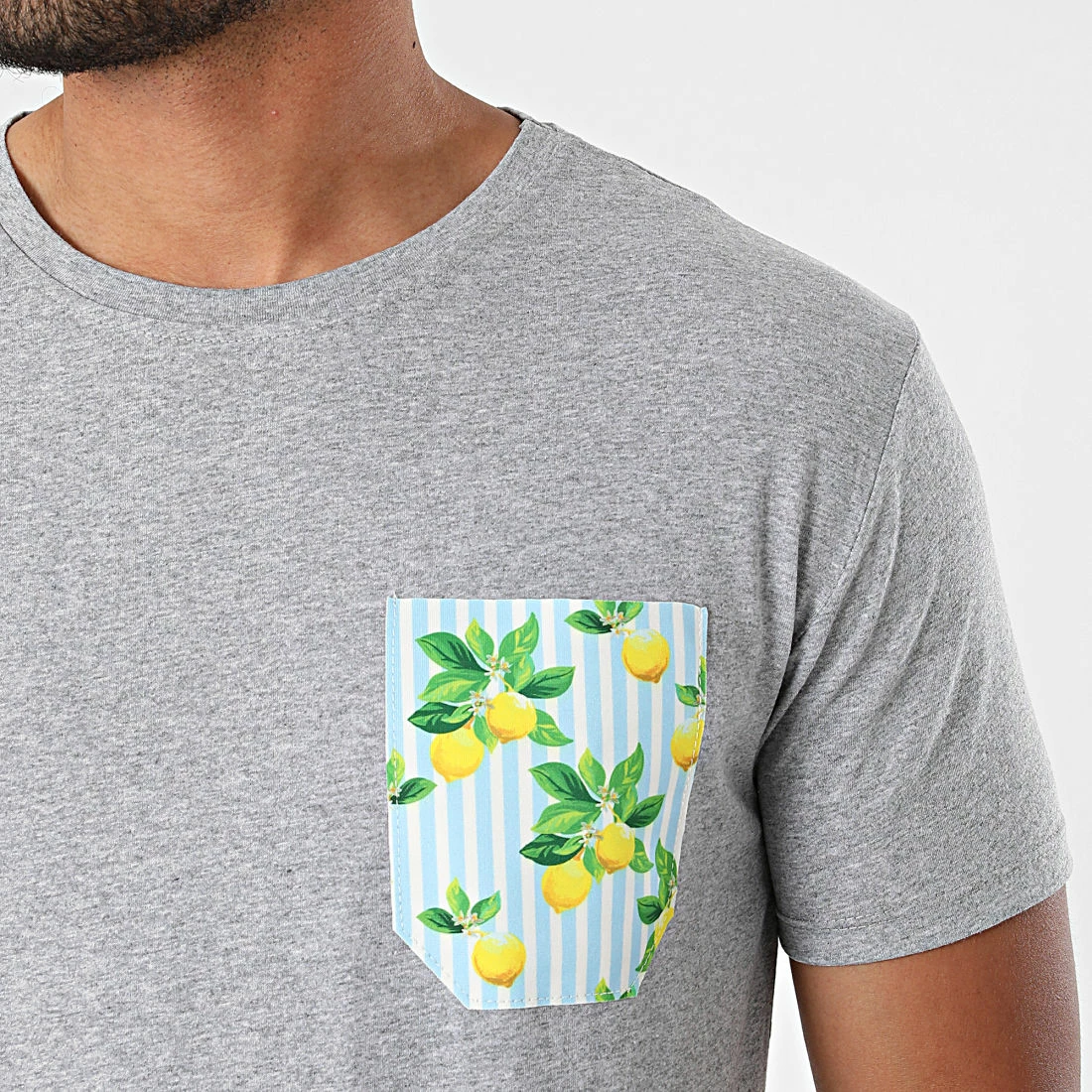 Sortie 🔔 Tee 👚 Shirt Poche TM06743 Gris Chiné de MTX 👏 – Image 2