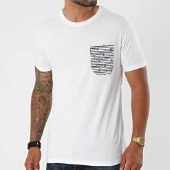 Coupon 😉 Tee 👚 Shirt Poche TM06742 Blanc de MTX ❤️