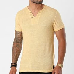 Vente flash 🥰 Tee 👕 Shirt TM0408 Jaune Chiné de MTX 👏