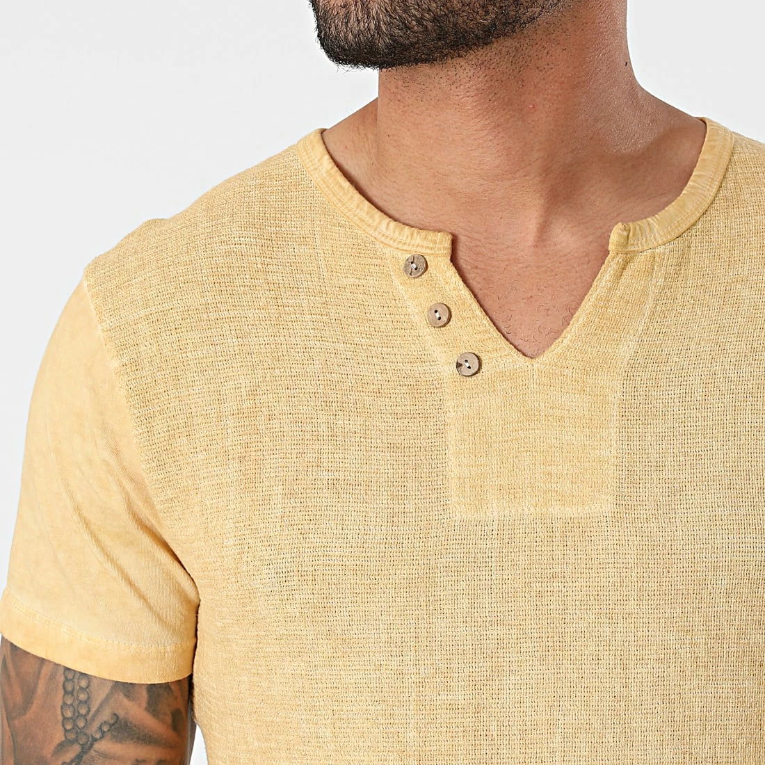 Vente flash 🥰 Tee 👕 Shirt TM0408 Jaune Chiné de MTX 👏 – Image 2