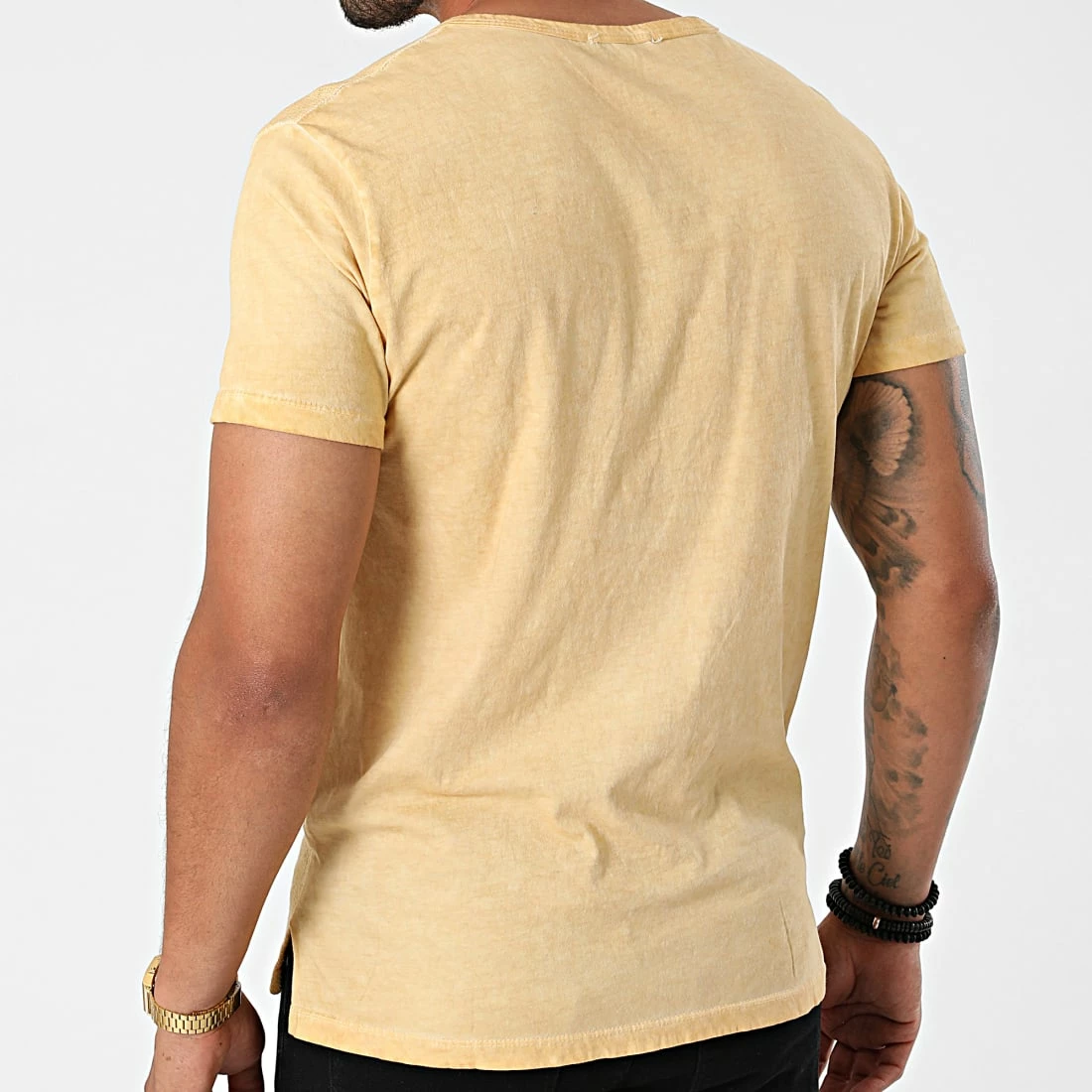 Vente flash 🥰 Tee 👕 Shirt TM0408 Jaune Chiné de MTX 👏 – Image 4