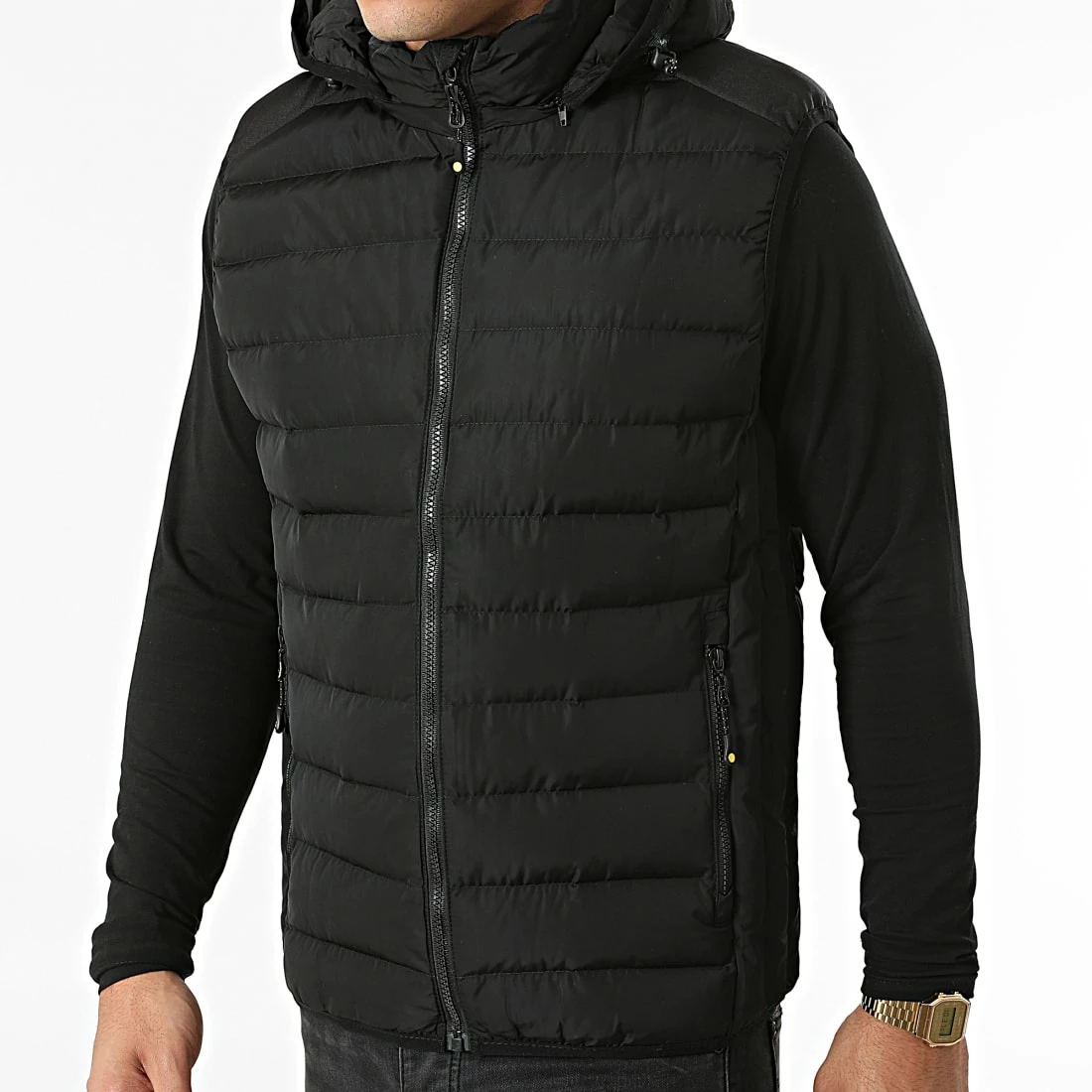 Meilleure affaire 🌟 Doudoune Capuche Sans Manches 1206 Noir de MTX 🛒 – Image 3