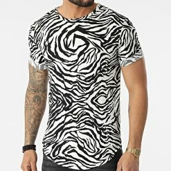 Tout neuf 😀 Tee 👚 Shirt Oversize C5811 Blanc Noir de MTX 😉