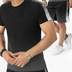 Budget ✨ Ensemble Tee 👚 Shirt Short Jogging T950 Noir de MTX 🔥