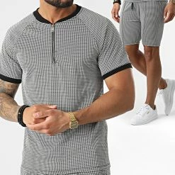 Les meilleures critiques de 👍 Ensemble Tee 👕 Shirt Short Jogging C5752 Noir Blanc de MTX ❤️