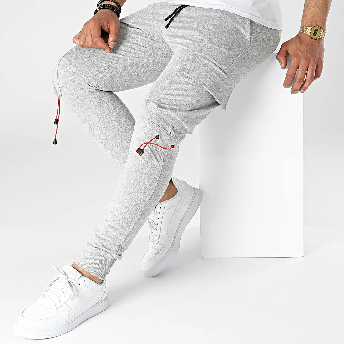 Bon marché 🎁 Pantalon Jogging ECX-8006 Gris Chiné de MTX 😀 – Image 3