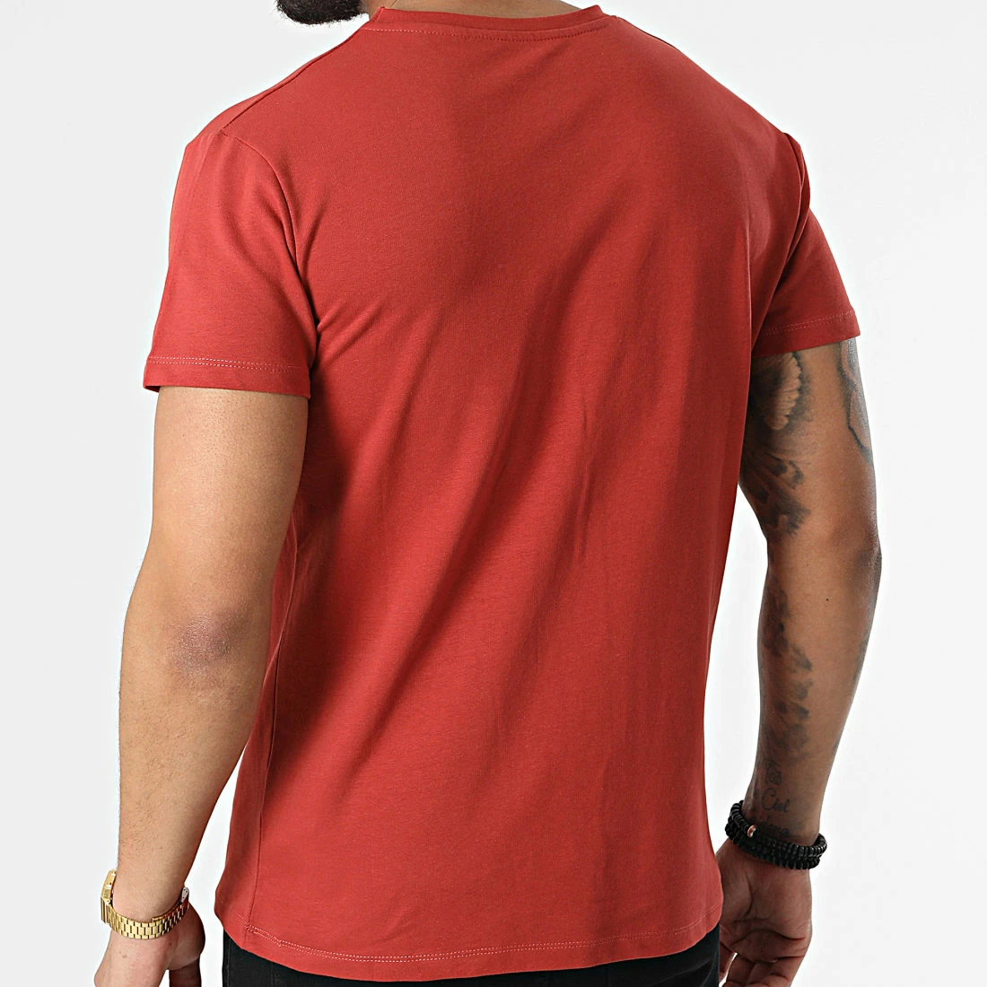 De gros 😀 Tee 👕 Shirt F01 Rouge Brique de MTX ✨ – Image 4