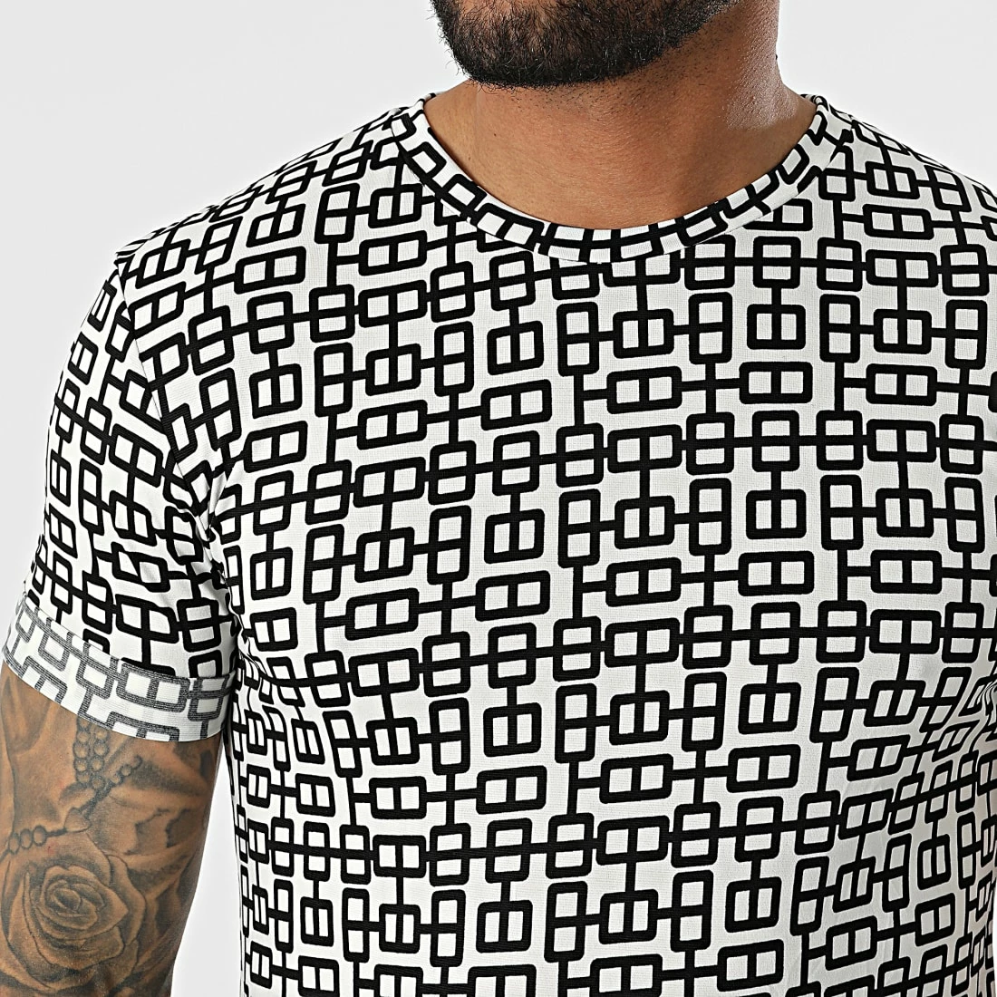 Vente flash 🥰 Tee 👕 Shirt Oversize C5804 Blanc de MTX 🔥 – Image 2