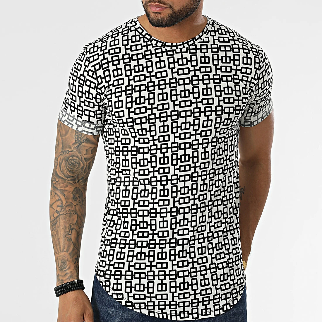 Vente flash 🥰 Tee 👕 Shirt Oversize C5804 Blanc de MTX 🔥 – Image 3