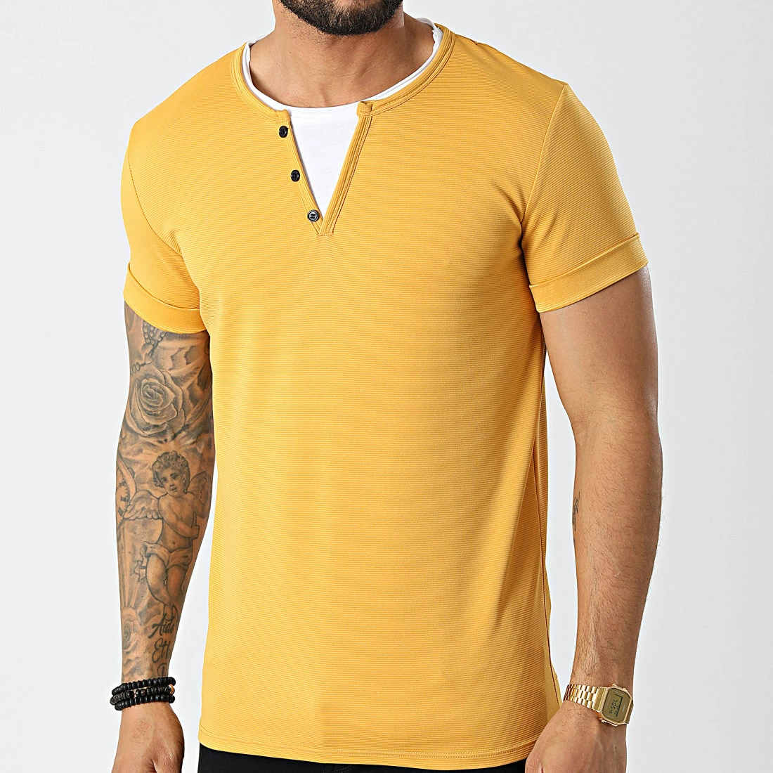 Tout neuf 🧨 Tee 👕 Shirt C5132 Jaune de MTX ⌛