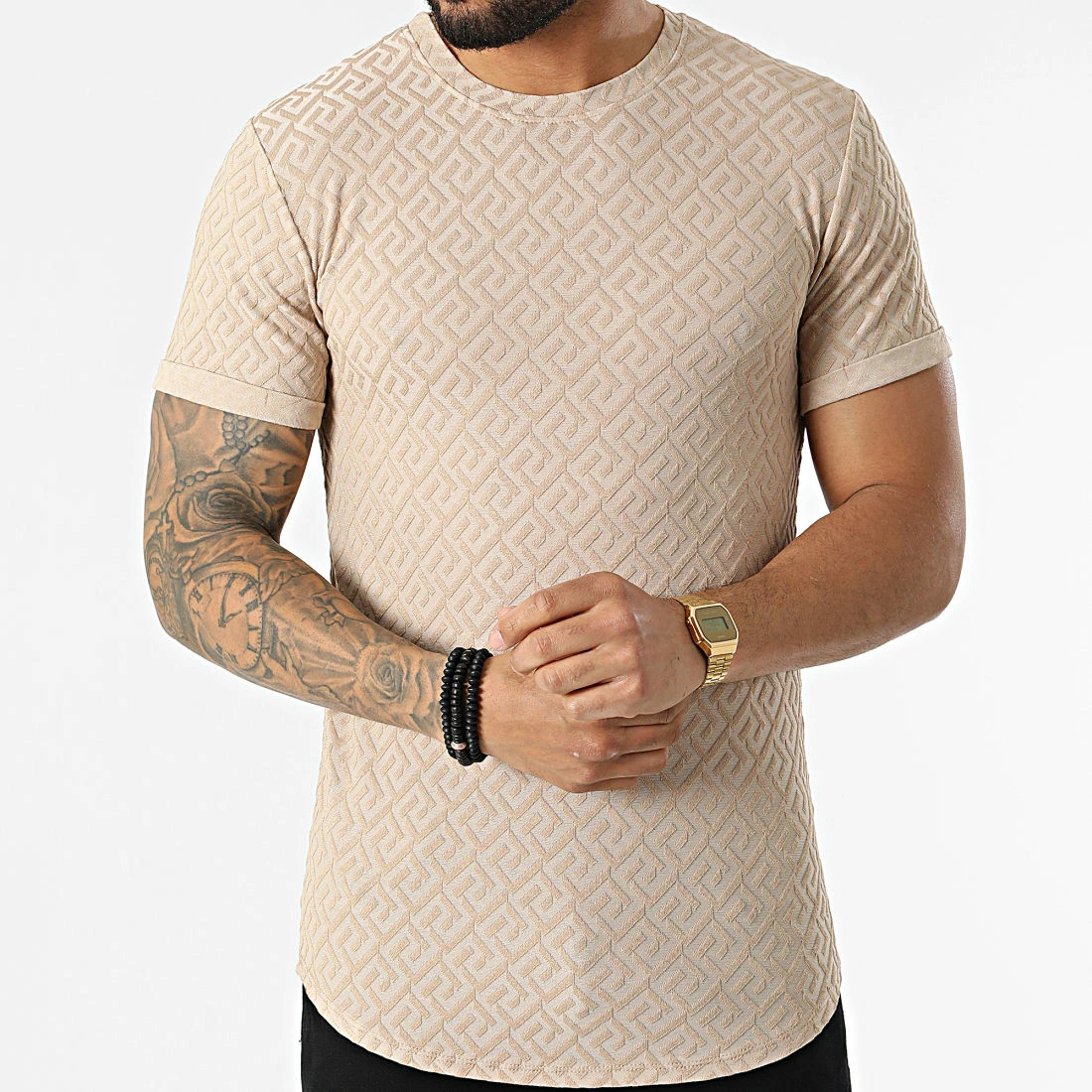 Remise 🎁 Tee 👕 Shirt Oversize 6485 Beige de MTX ✨ – Image 3