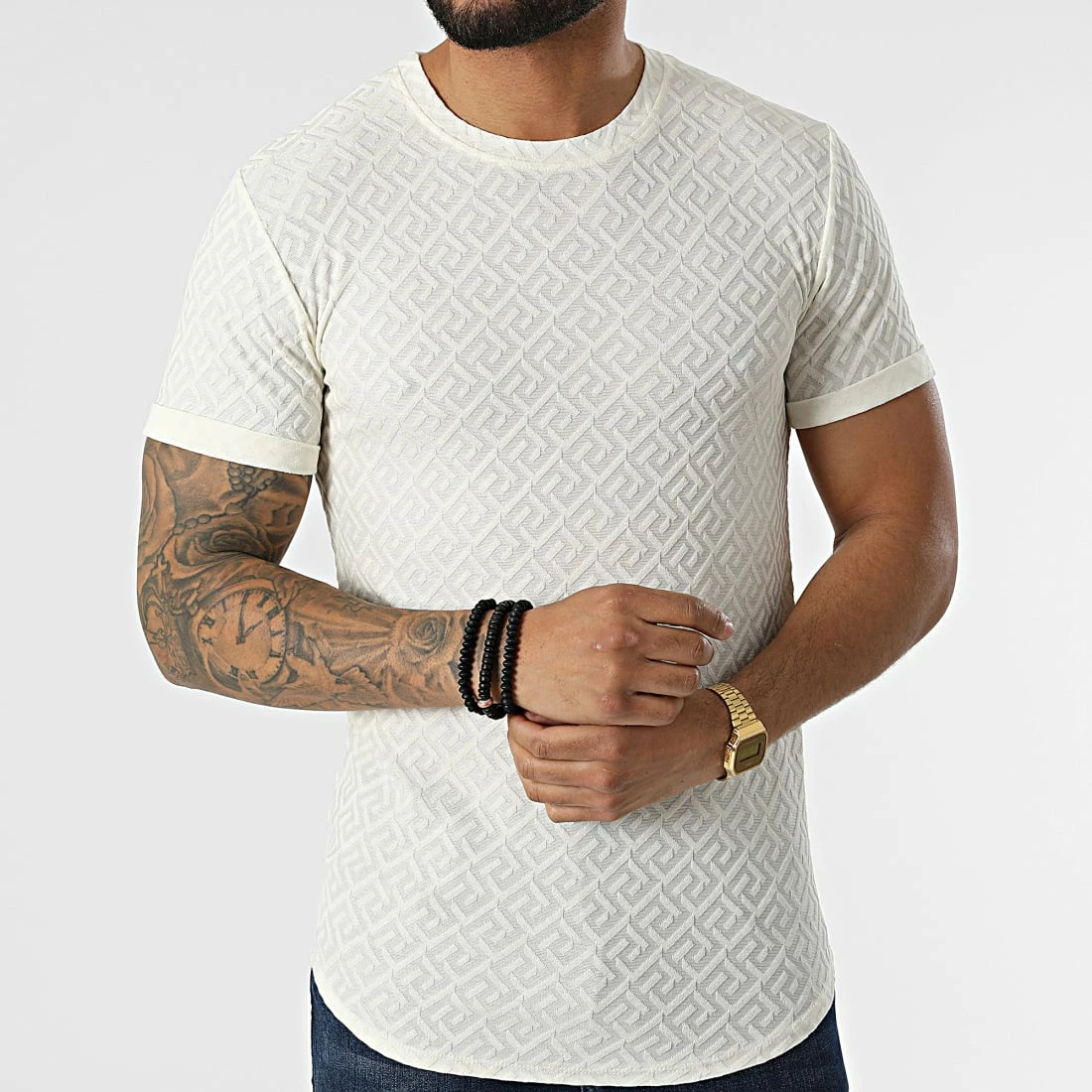 Meilleure vente ⭐ Tee 👕 Shirt Oversize 6485 Blanc de MTX 🌟 – Image 3