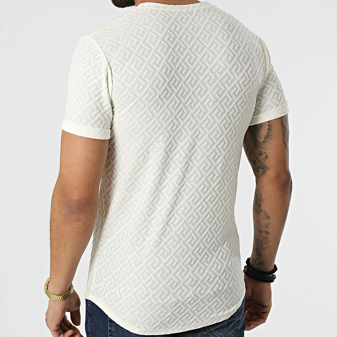 Meilleure vente ⭐ Tee 👕 Shirt Oversize 6485 Blanc de MTX 🌟 – Image 4
