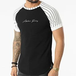 Meilleure affaire 🔔 Tee 👚 Shirt Oversize C5677 Noir Blanc de MTX ⭐