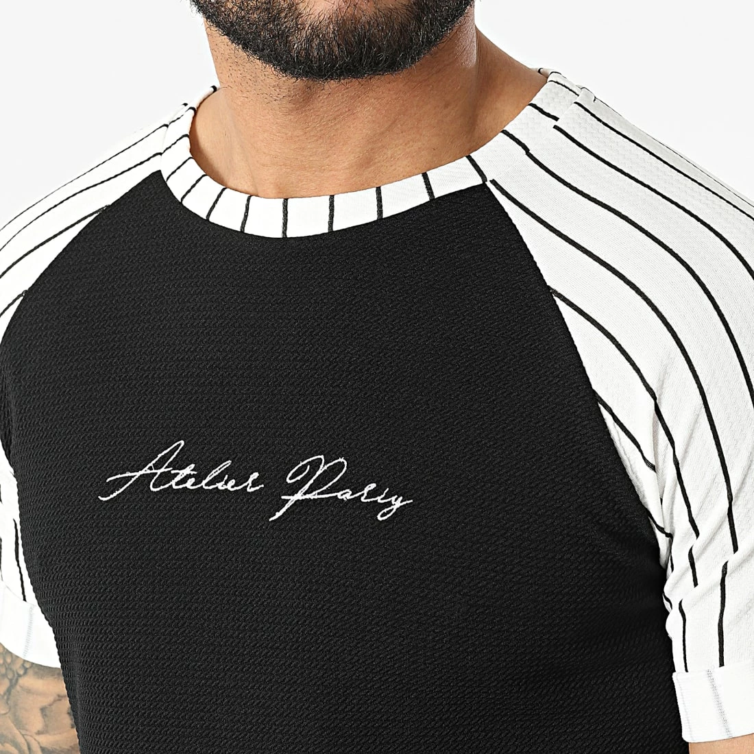 Meilleure affaire 🔔 Tee 👚 Shirt Oversize C5677 Noir Blanc de MTX ⭐ – Image 2