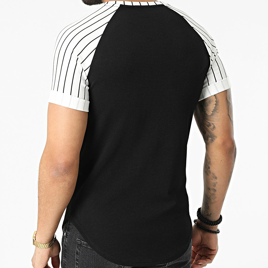 Meilleure affaire 🔔 Tee 👚 Shirt Oversize C5677 Noir Blanc de MTX ⭐ – Image 4