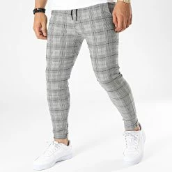 Coupon ❤️ Pantalon A Carreaux K755 Gris Marron de MTX 😍