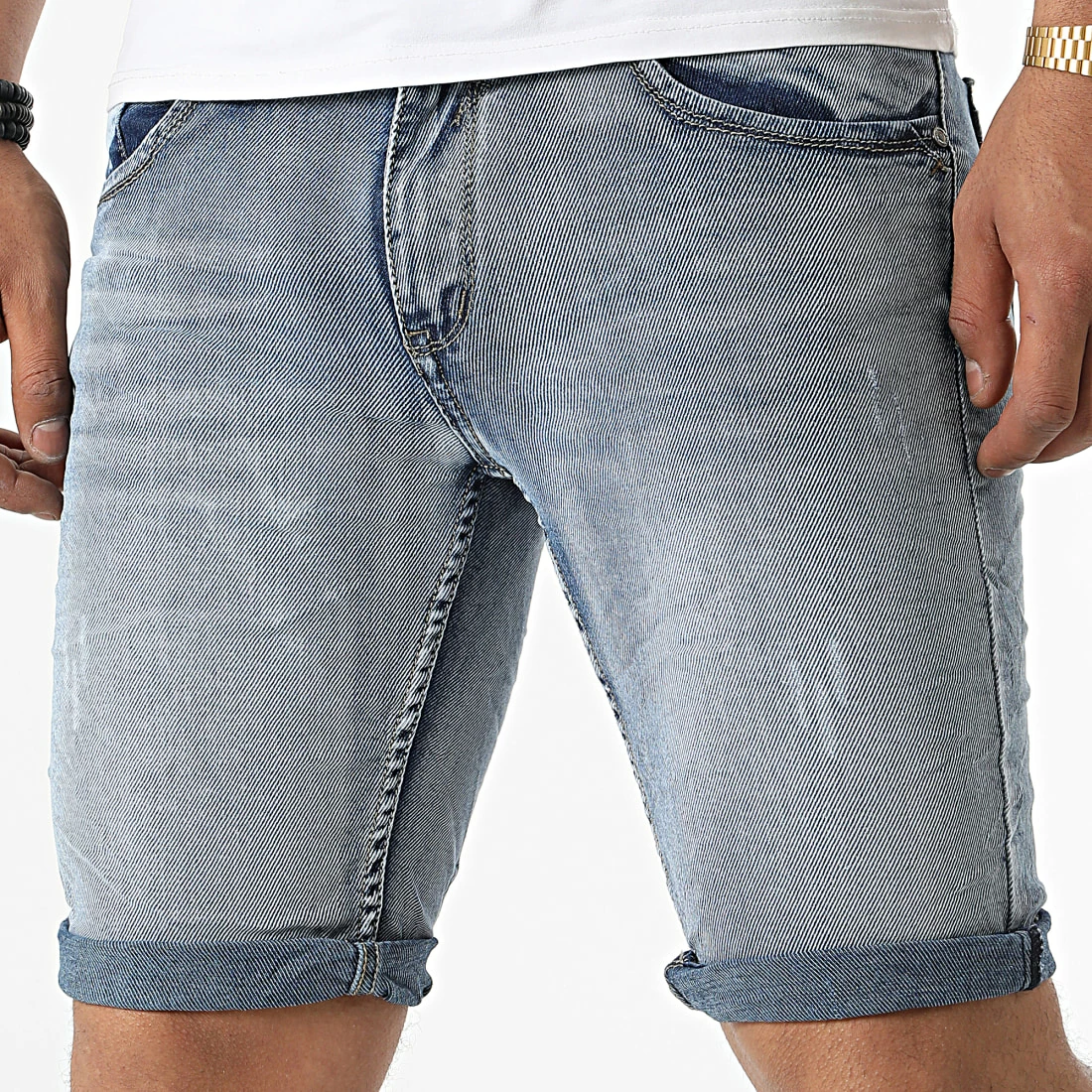 Offres 🎉 Short Jean YB693 Bleu Denim de MTX 🥰