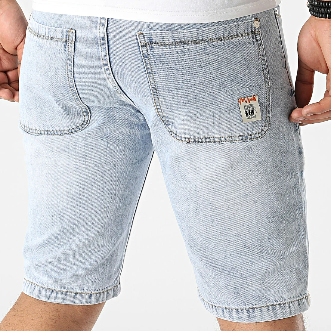 Acheter 🎁 Short Jean MF019 Bleu Wash de MTX 😉 – Image 4