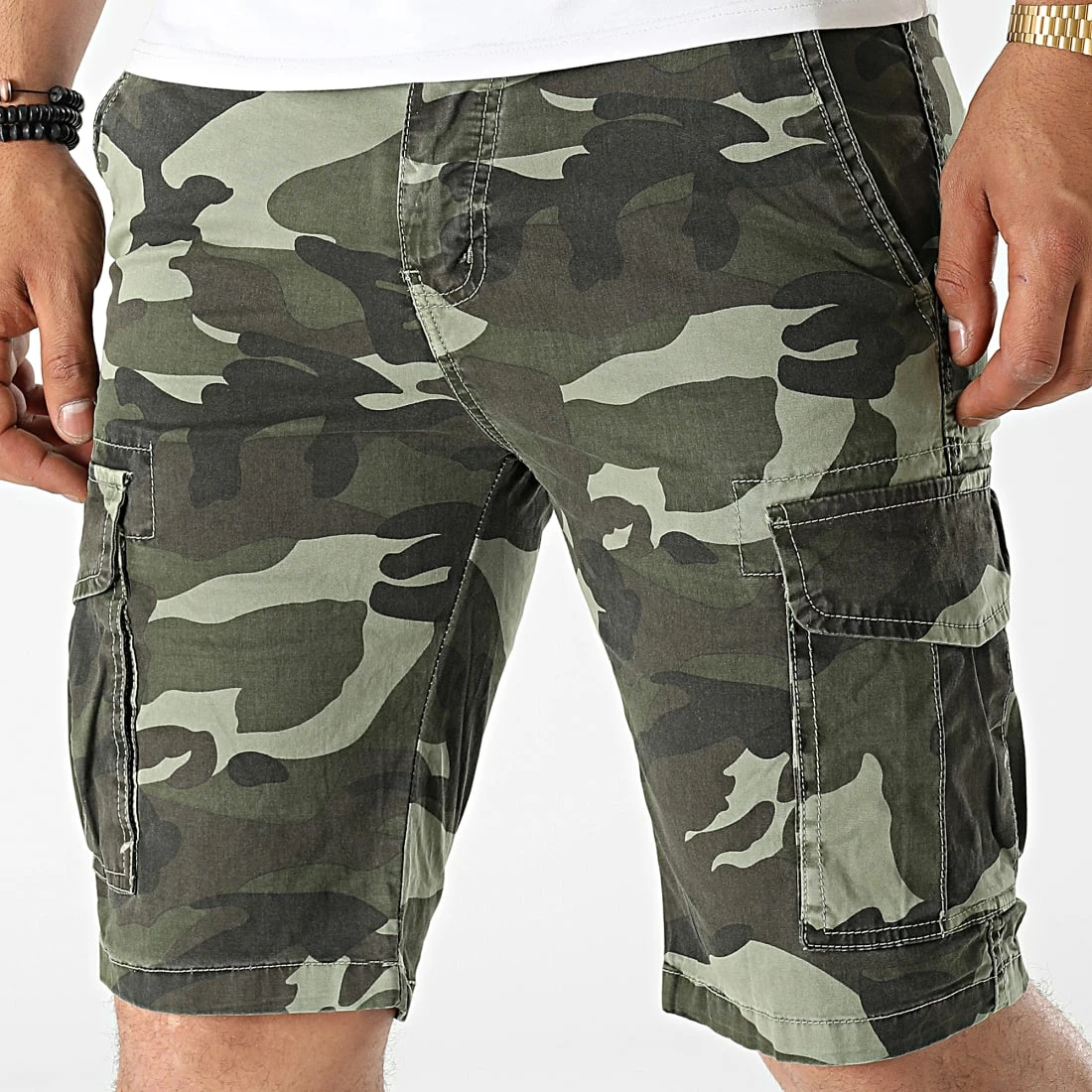 Nouveau 😀 Short Cargo 1569 Vert Kaki Camouflage de MTX 🥰