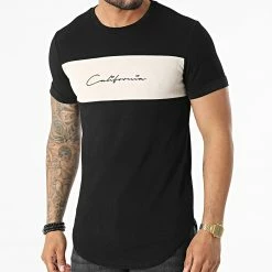 Acheter 🧨 Tee 👚 Shirt Oversize C5776 Noir Beige de MTX 💯