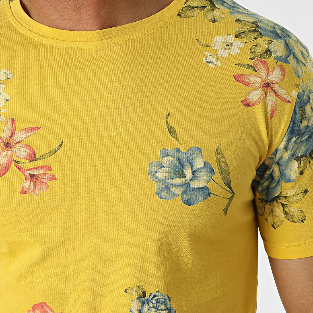 Promo 🌟 Tee 👕 Shirt TM0449 Jaune Floral de MTX 👏 – Image 2