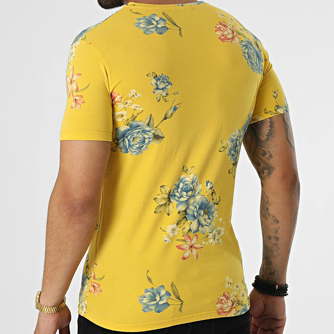 Promo 🌟 Tee 👕 Shirt TM0449 Jaune Floral de MTX 👏 – Image 4