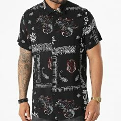 Sortie 😀 Chemise Manches Courtes DX2625 Noir Bandana de MTX ⌛