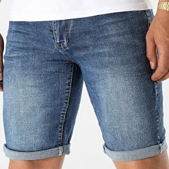 Meilleur prix 💯 Short Jean ZNJ334 Bleu Denim de MTX 😀