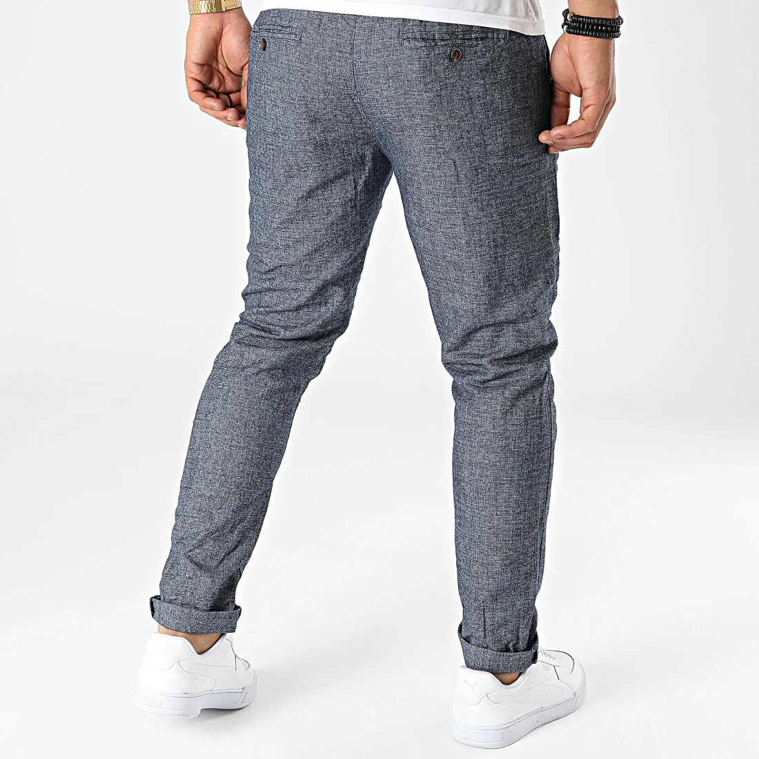 Budget 💯 Pantalon Chino AT6019 Bleu Marine Chiné de MTX 🧨 – Image 4