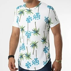 Le moins cher 💯 Tee 👚 Shirt Oversize U9426 Blanc Floral de MTX ❤️