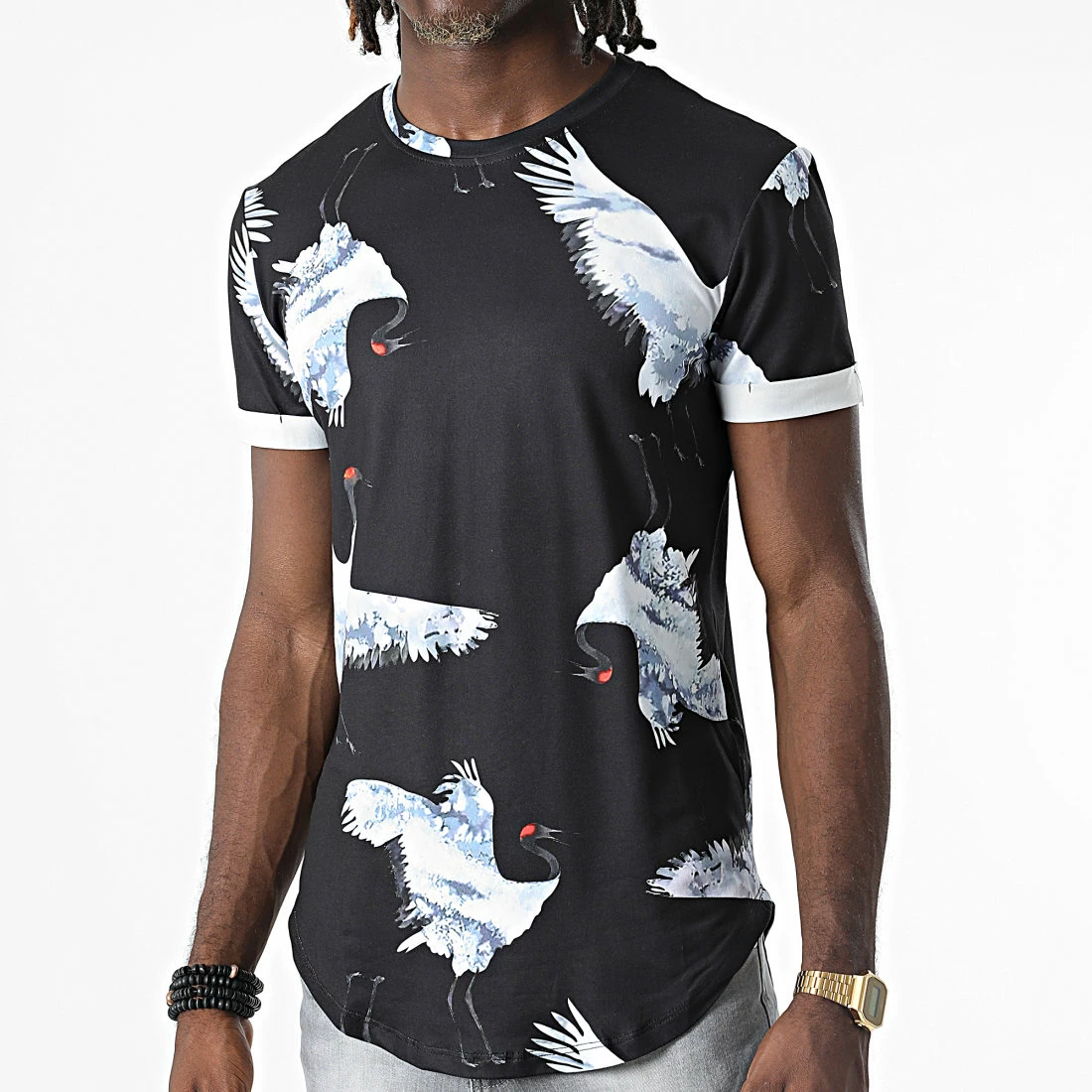 Budget ❤️ Tee 👕 Shirt Oversize U9477 Noir de MTX ✨ – Image 3