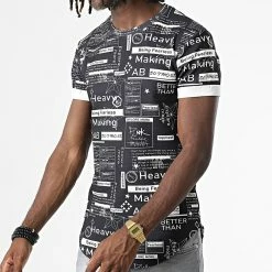 Acheter ✨ Tee 👕 Shirt Oversize U5073 Noir de MTX ⌛