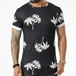 Meilleur prix 🔥 Tee 👚 Shirt Oversize U9479 Noir Floral de MTX 😀