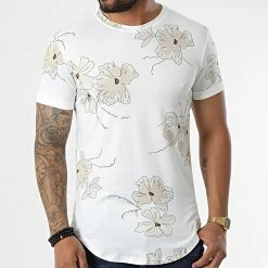 Coupon 🤩 Tee 👕 Shirt Oversize U9480 Blanc Floral de MTX 😉