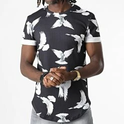 Bon marché 💯 Tee 👚 Shirt Oversize U9422 Noir de MTX 😉