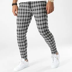 De gros 🎁 Pantalon A Carreaux K755 Noir Blanc de MTX ✔️