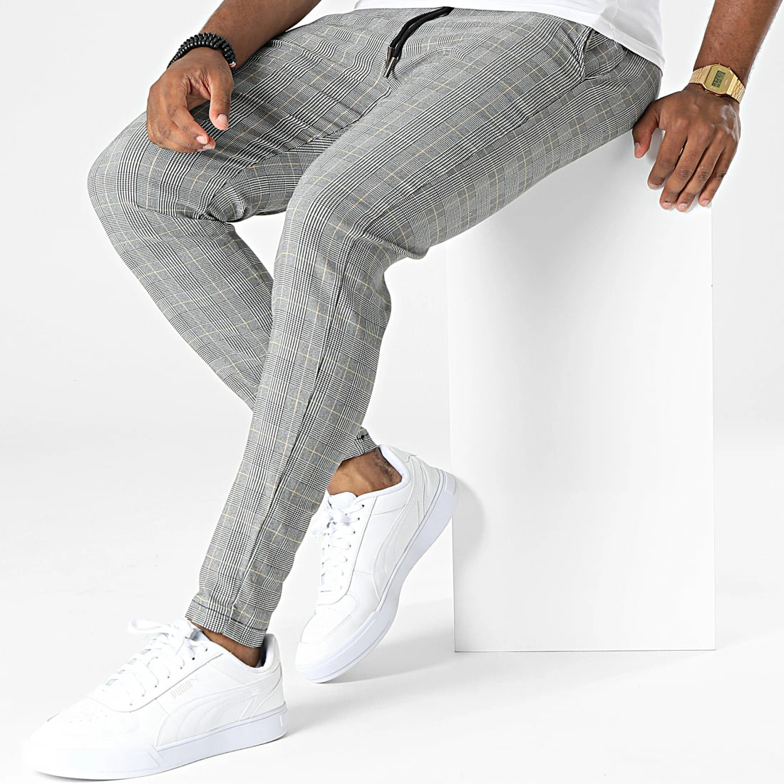Offres ⭐ Pantalon A Carreaux K755 Gris de MTX 🔥 – Image 3