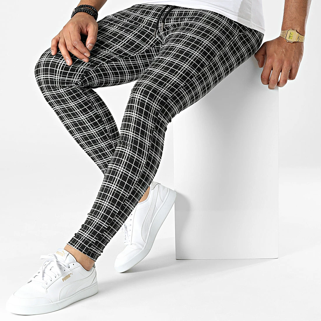 Top 10 😀 Pantalon A Carreaux K755 Noir de MTX ⭐ – Image 3