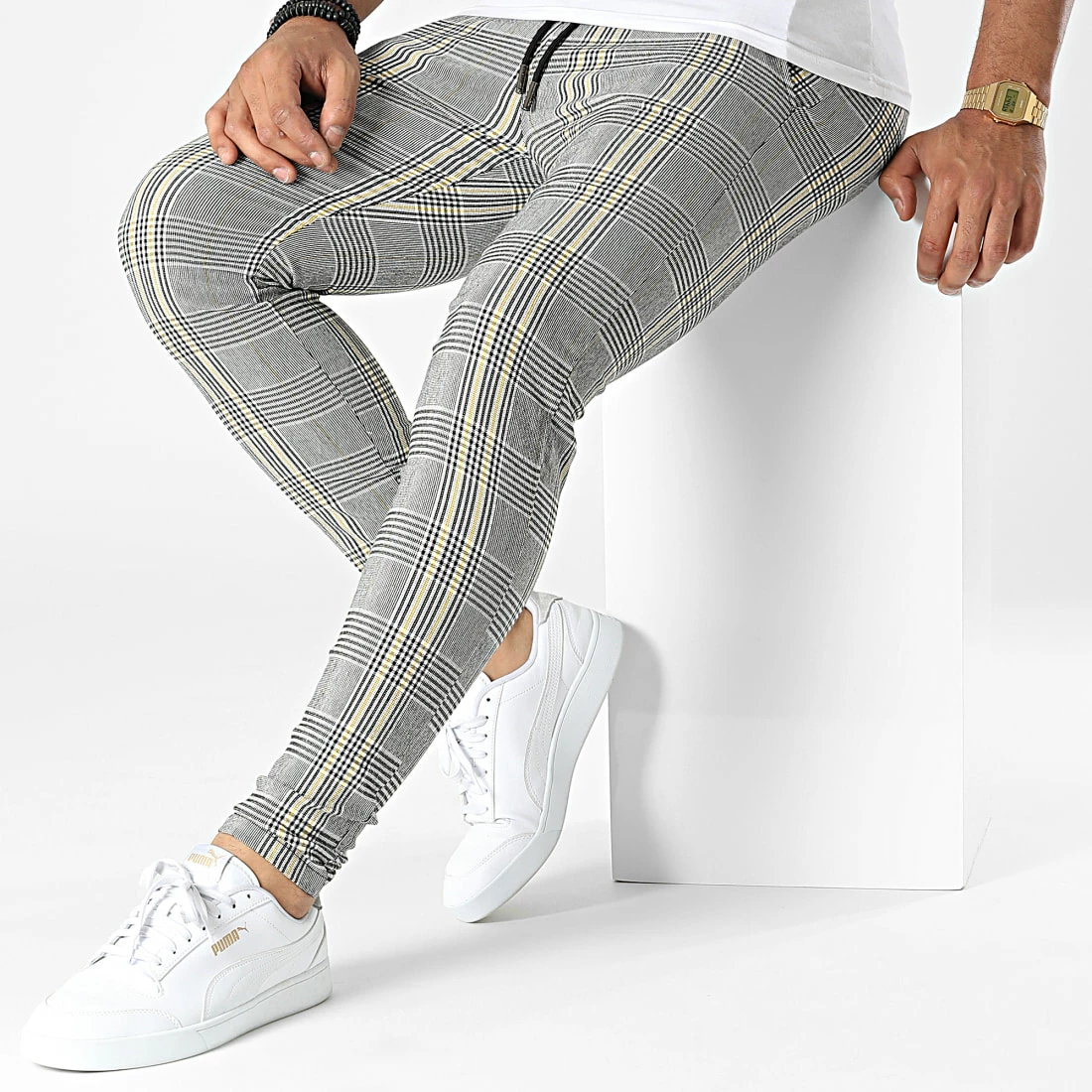 Offres 😀 Pantalon A Carreaux K755 Gris de MTX 🥰 – Image 3