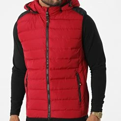 Coupon ⭐ Doudoune Capuche Sans Manches 1206 Rouge de MTX 🎁