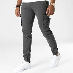 Bon marché ❤️ Pantalon Cargo F-1592 Gris Anthracite de MTX 🌟
