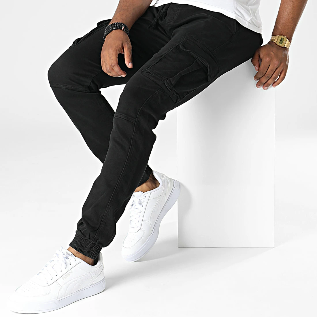 Acheter ⭐ Pantalon Cargo YX-7109 Noir de MTX 🎉 – Image 3