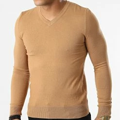 Meilleur prix 💯 Pull Col V S2005 Camel de MTX 🥰